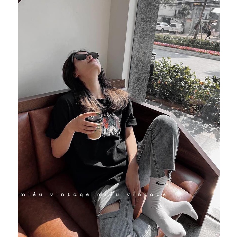 Áo thun tay lỡ Cheapy cổ tròn phông unisex nam nữ màu đen trắng freesize cotton co giãn form rộng local brand Balen Boys
