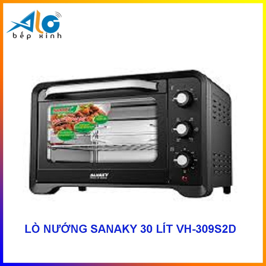 LÒ NƯỚNG SANAKY 30 LÍT - MÀU ĐEN - TIẾT KIỆM ĐIỆN - ALO BẾP XINH