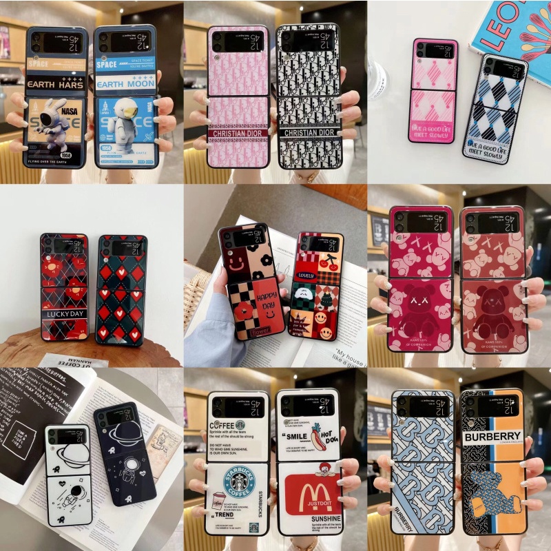 Ốp Điện Thoại Kính Cường Lực Cứng Thời Trang Cho Samsung Galaxy Z Flip 3 5G Z Flip3 ZFlip3 ZFlip 3