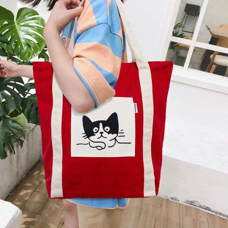 Túi Tote Size To Phối Bạn Mèo