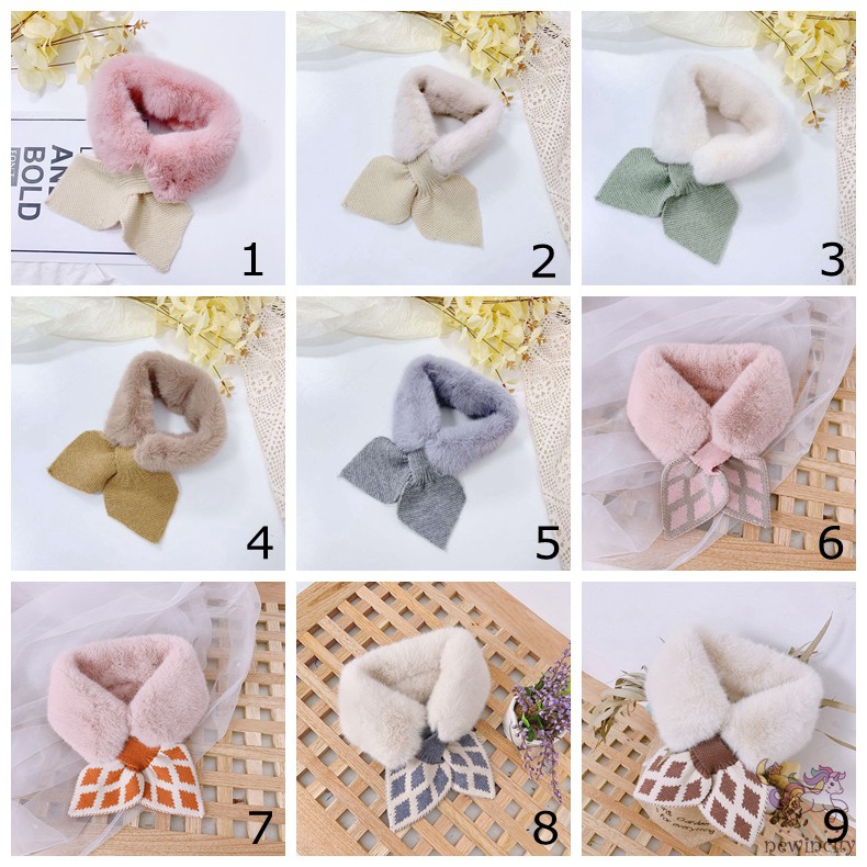 Khăn Choàng Cổ Phong Cách Hàn Quốc Thời Trang Mùa Đông Ấm Áp Dễ Thương Cho Bé Gái