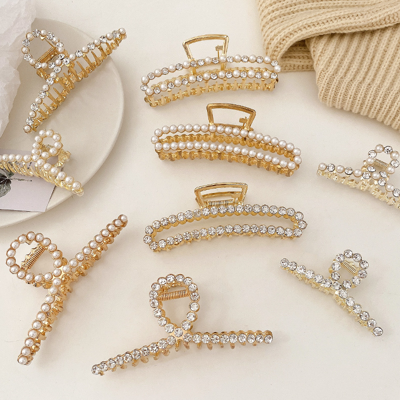 Kẹp Tóc càng cua Kim Loại Hàn Quốc kiểu Dáng Thanh Lịch Dành Cho Nữ