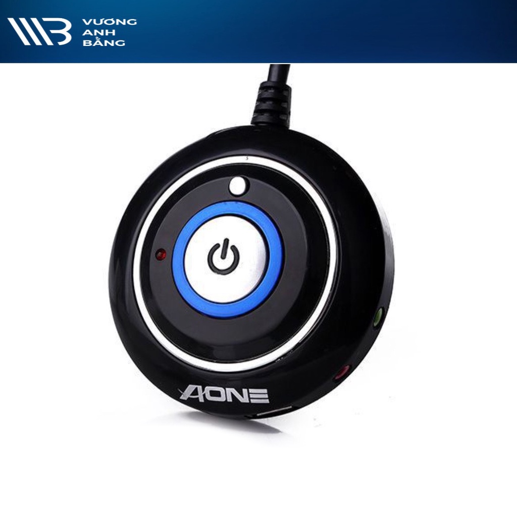 Nút nguồn máy tính AONE tròn loại dán - tích hợp Audio + Cổng USB