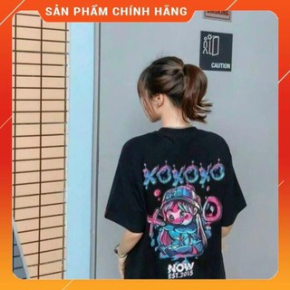Áo thun tay lỡ XoXo Unisex nam nữ chất liệu Cotton oversize form rộng
