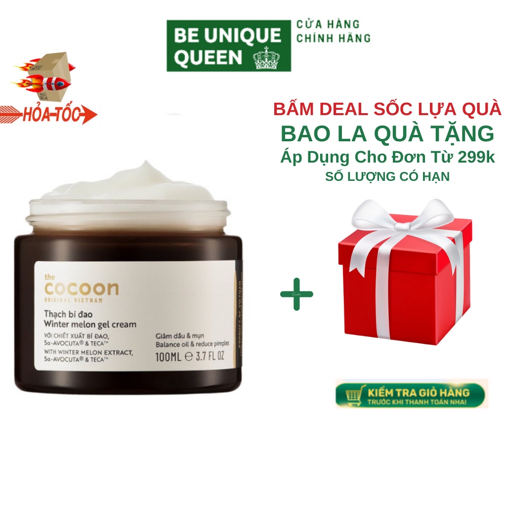 Bigsize - Thạch Bí Đao Cocoon Cấp Ẩm , Giảm Mụn Và Phục Hồi Da Sau Mụn 100ml