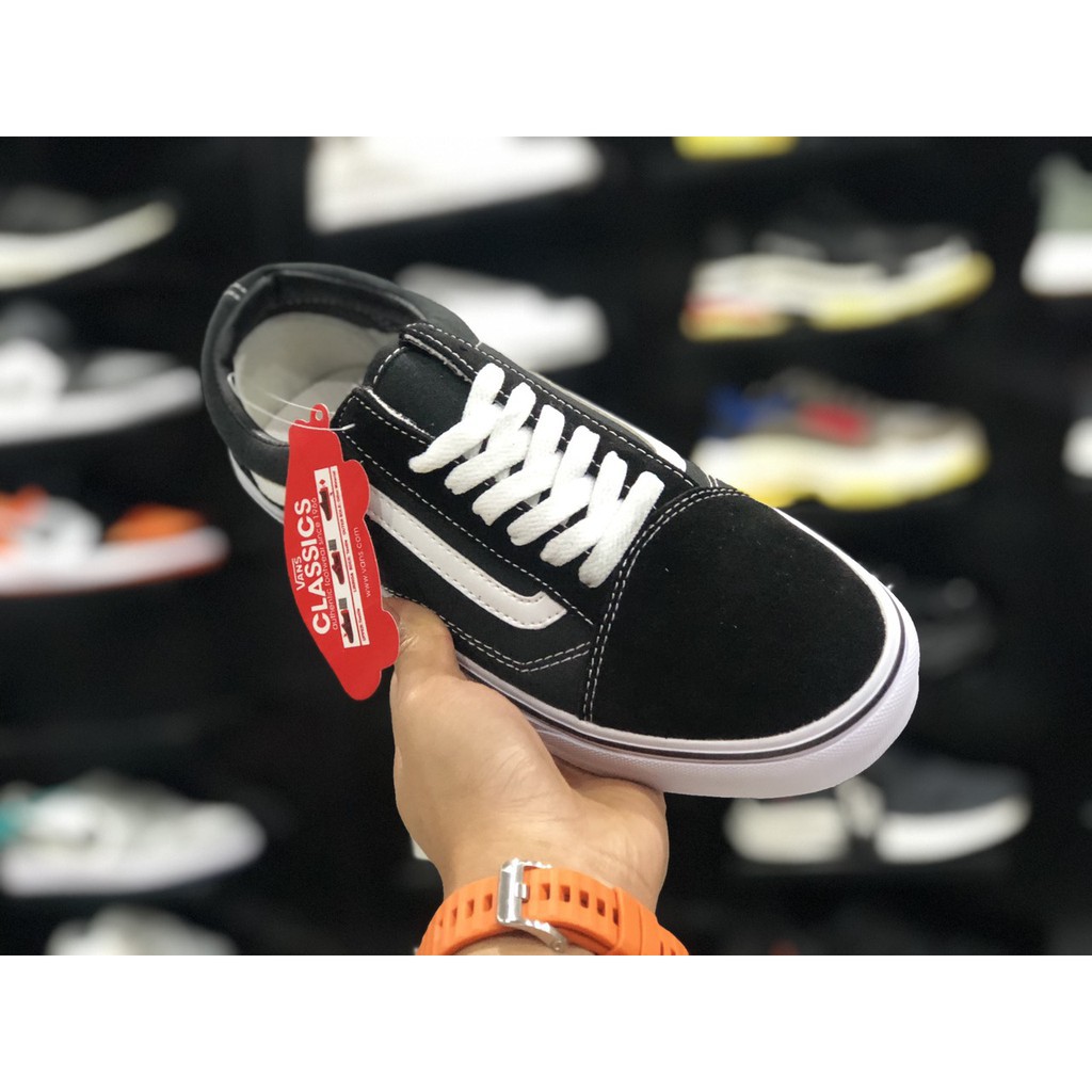 Giày VS OLD SKOOL mũi da lộn đế kếp sao su chống trơn trượt phù hợp quần jeans dễ phối đồ | BigBuy360 - bigbuy360.vn