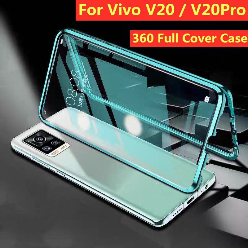 Ốp điện thoại kính cường lực bảo vệ hai mặt cho Vivo V20 Pro Se V20Pro V20Se