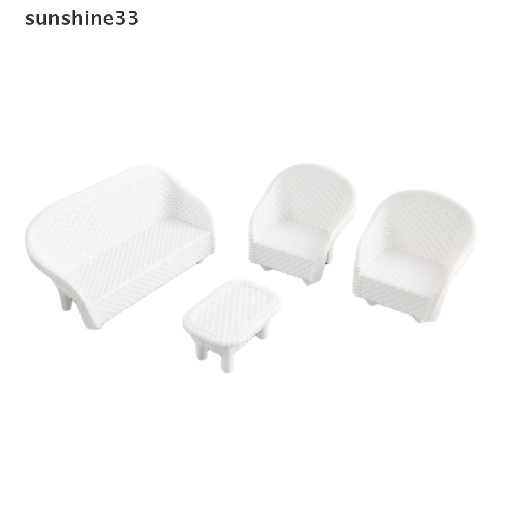 Bộ 4 mô hình ghế sofa để trang trí nhà búp bê