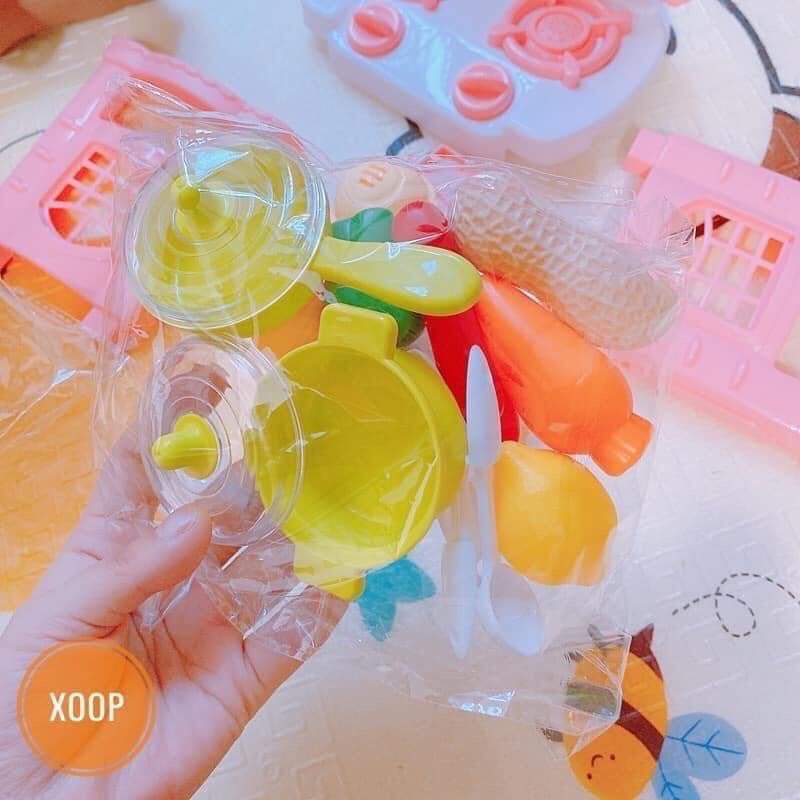 Bộ Đồ Chơi Nấu Ăn Nhà Bếp Kèm Xe Đẩy Siêu Thị cho bé - Kitchen Dream - Đồ chơi giáo dục phát triển kỹ năng