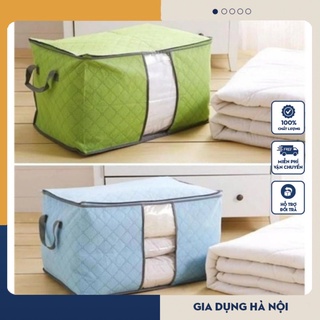 [Túi Vuông - Xanh, Xám] TÚI ĐỂ ĐỒ CỠ LỚN BẰNG VẢI KHÔNG DỆT ĐỰNG CHĂN MÀN CỠ LỚN TIỆN DỤNG GỌN GÀNG