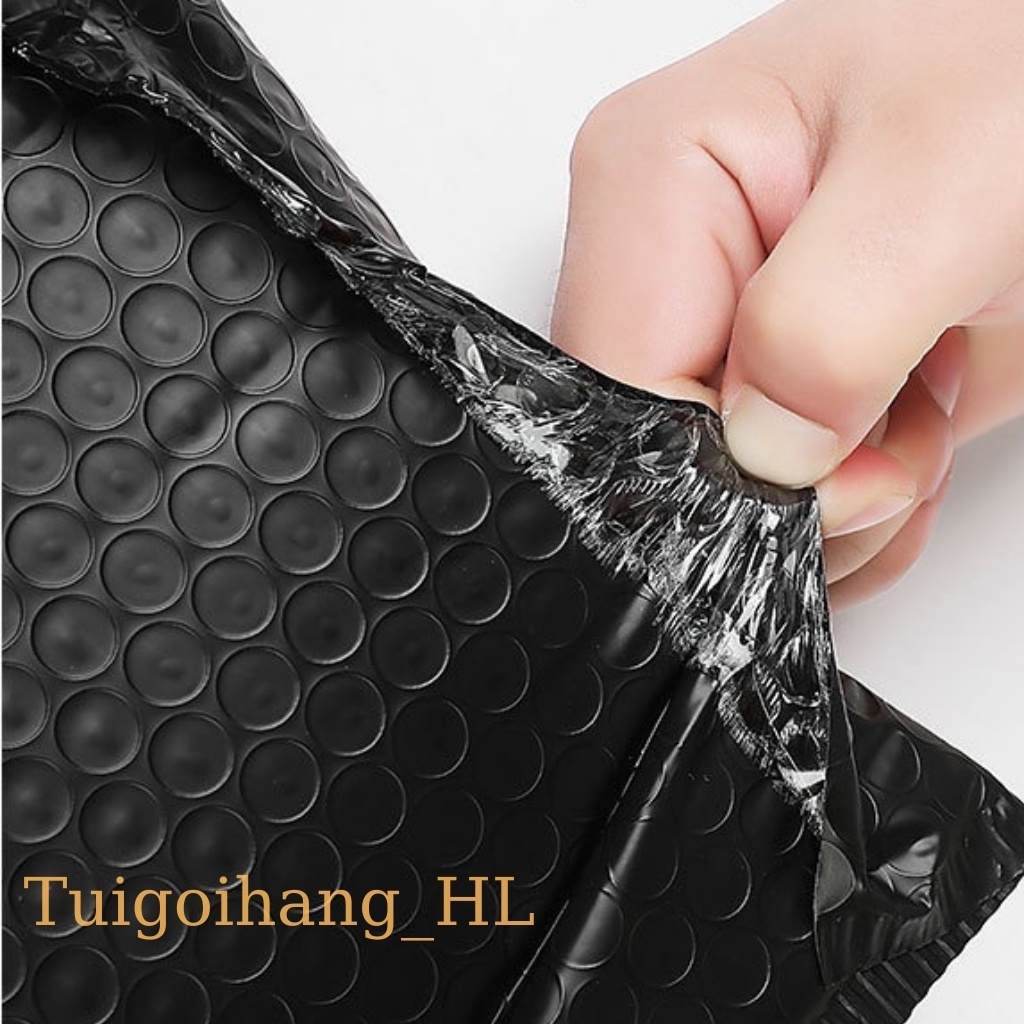 Combo 10 túi gói hàng chống sốc màu đen chất liệu cao cấp size 26x30+4cm ( có lớp khí bong bong bên trong ) TUIGOIHANGHL