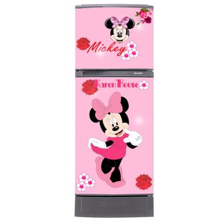 Decal trang trí tủ lạnh mẫu chuột minie xinh gái chất liệu cao cấp độ phai màu trên 10 năm