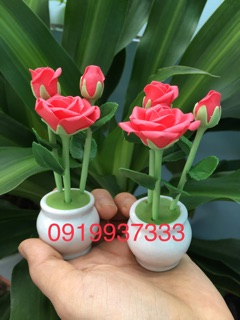Chậu hoa đất sét cao 13 cm nhiều mẫu( 1 cặp 2 chậu )