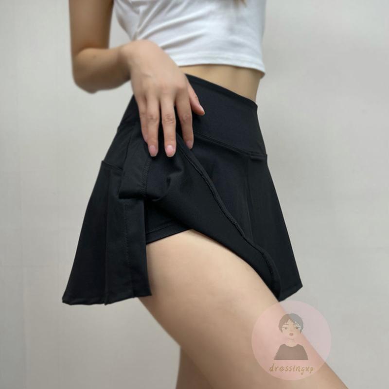 Chân Váy Ngắn Lưng Cao Màu Sắc Trơn Thời Trang Cho Nữ