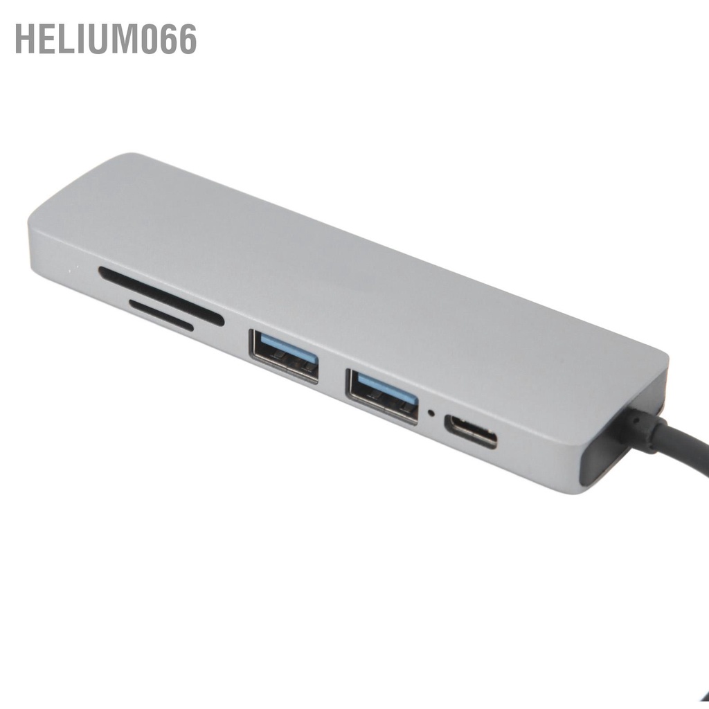Helium066 Bộ chuyển đổi Hub 6 trong 1 Loại C USB Ổ cắm cho máy tính xách tay 5V DC Máy bảng điện thoại di động