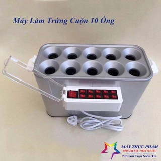 Máy làm trứng cuộn 10 ống dùng điện