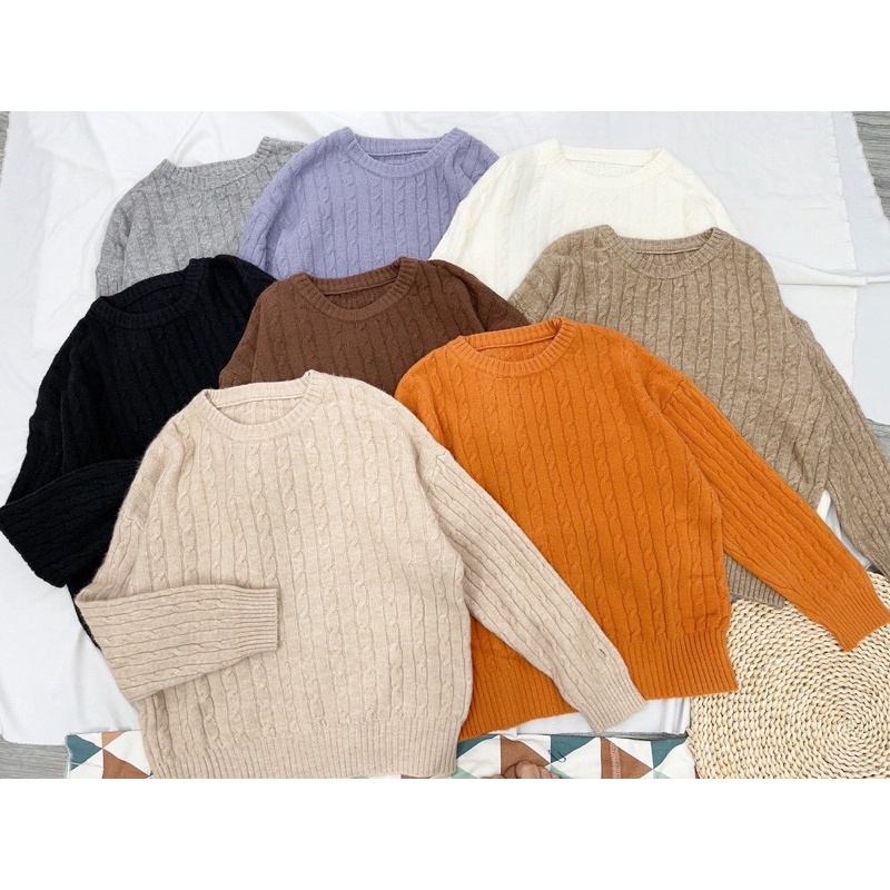 áo len chất đẹp dày dặn màu be nhạt và be đậm