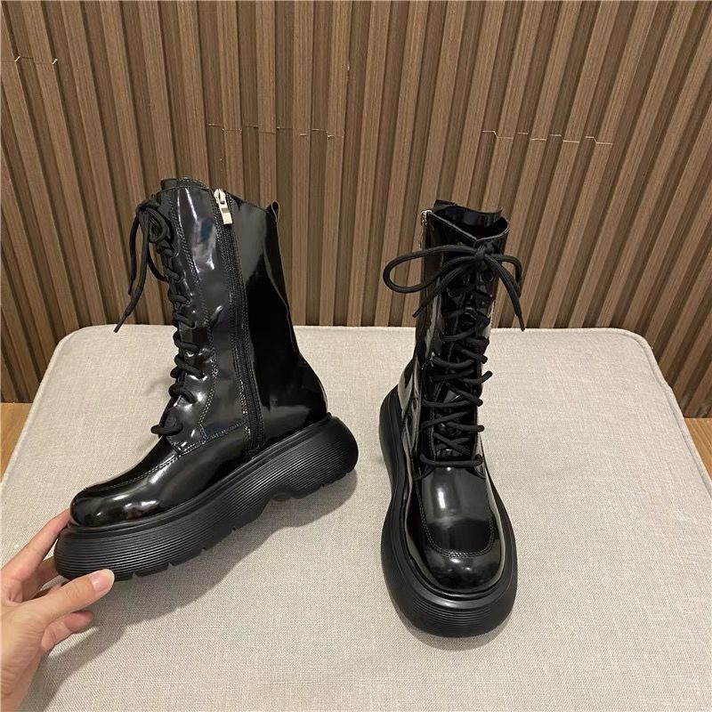 Giày Boot Đế Dày Tăng Chiều Cao Thiết Kế Mới Thời Trang Theo Phong Cách Anh