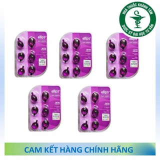 Viên serum dưỡng tóc ELLIPS (Vỉ 6 viên) - Vitamin dưỡng tóc