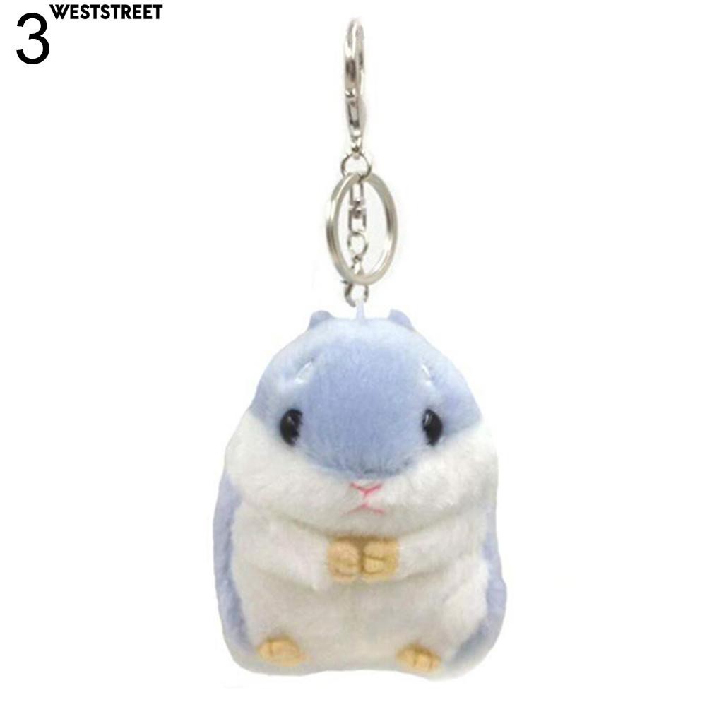 Móc chìa khóa hình chuột Hamster nhồi bông đáng yêu