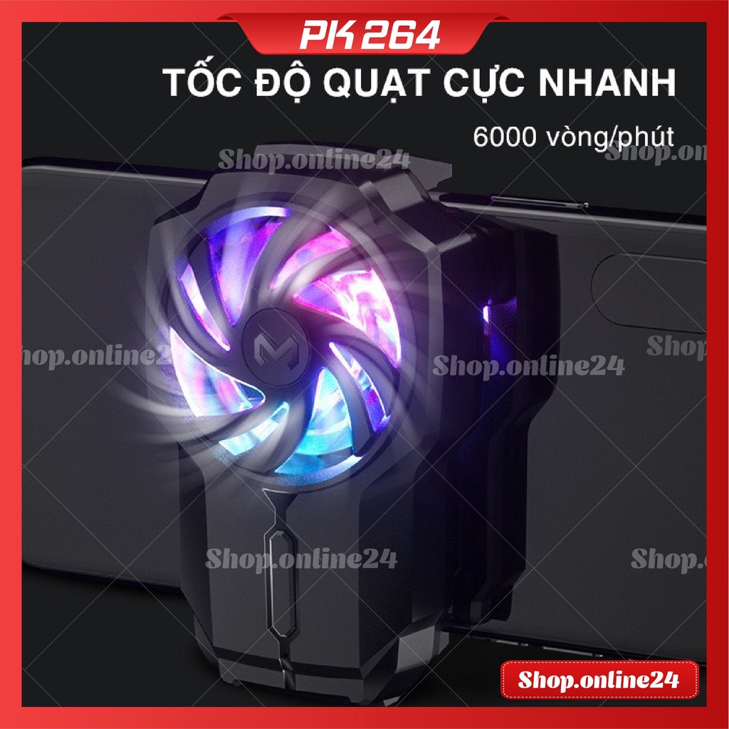 Quạt tản nhiệt MEMO FL05 Không dây Có Đèn led RGB Pin sạc cho điện thoại di động phiên bản mới nhất