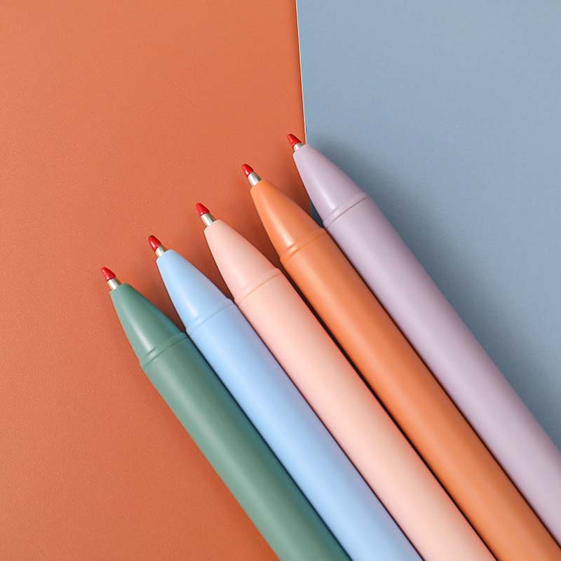 Bút viết bullet journal - Bút gel bấm mực đen 0.5mm vỏ full Pastel nhựa abs cao cấp cho bộ bullet journal mã BMG04