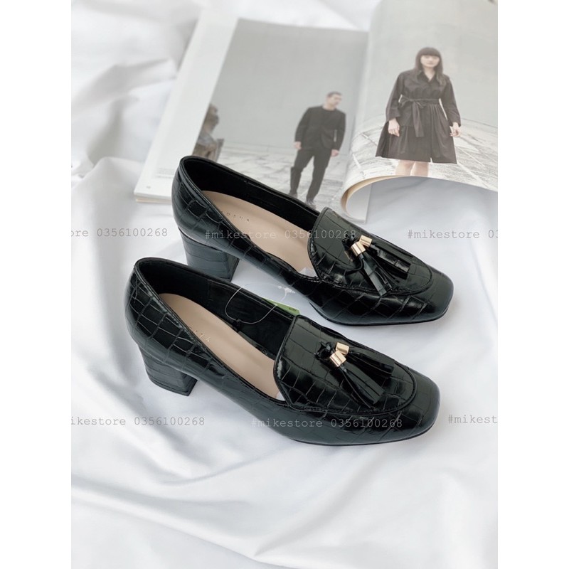 [ẢNH CLIP THẬT] Giày loafer da vân rắn (sẵn size 38 form nhỏ)