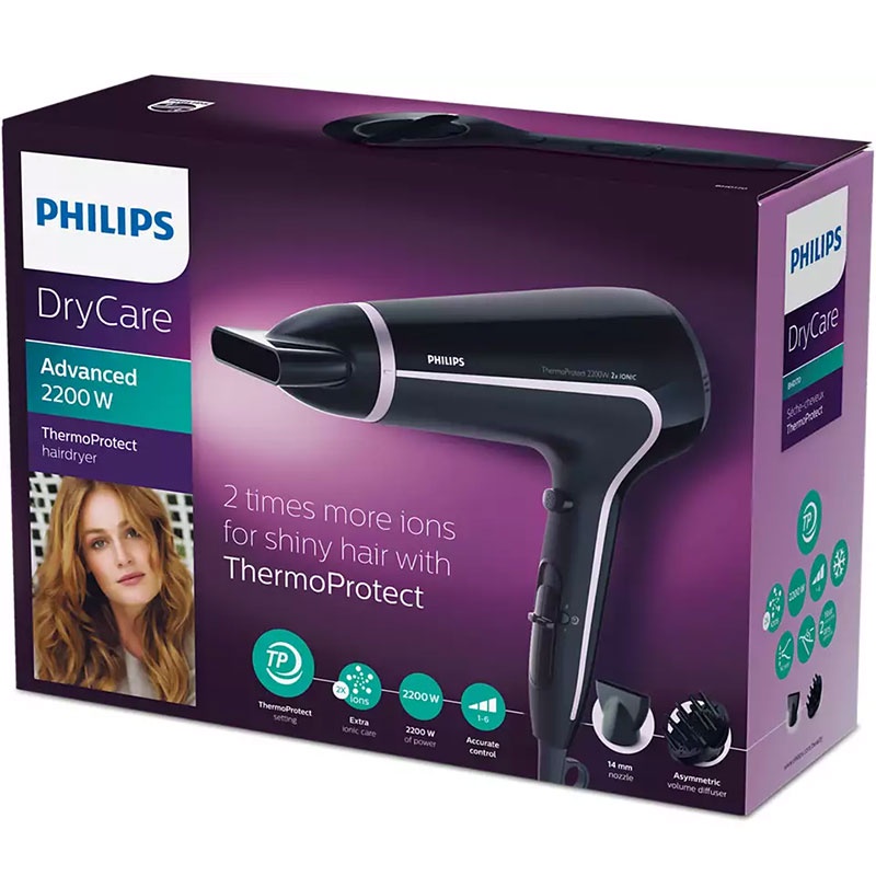 Máy sấy tóc Philips, máy sấy tóc tạo kiểu nóng lạnh BHD170/40 công suất lớn 2200W nội địa Đức GermanySnT 210008