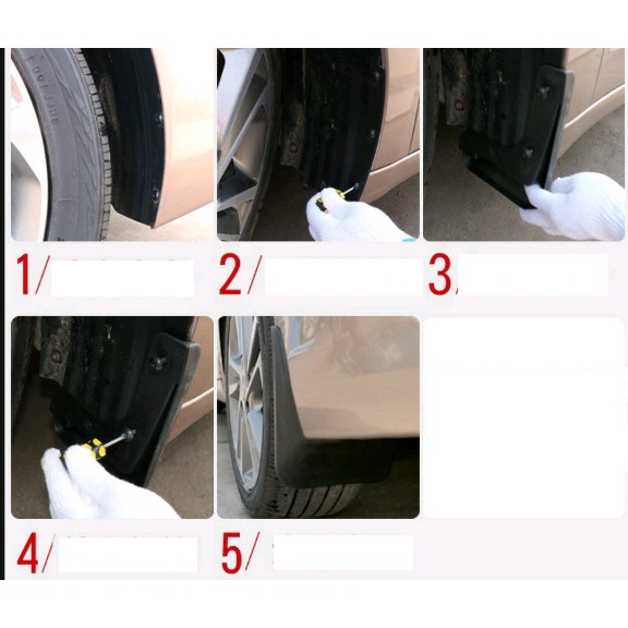 Chắn Bùn Nhựa Dẻo Xe Kia Soluto 2019- 2022, 2023- 4 chi tiết.