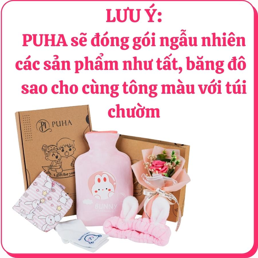 Quà tặng 8/3, sinh nhật bạn gái Puha, Quà 20/10 tặng người yêu, Box love túi chườm nóng hạnh phúc
