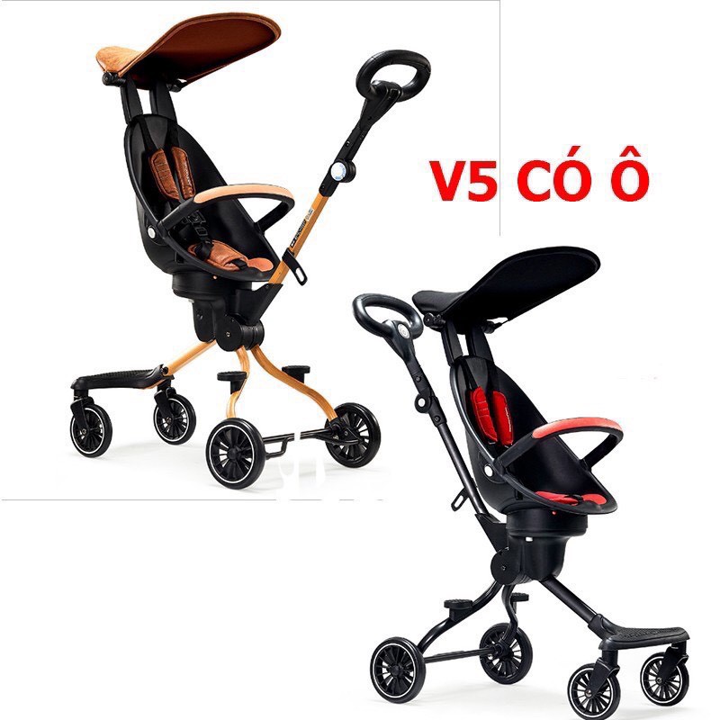 [Mã 267FMCGSALE giảm 8% đơn 500K] Xe đẩy đi dạo 2 chiều cao cấp Baobaohao V5 kèm mái che (ghế xoay 360 độ)