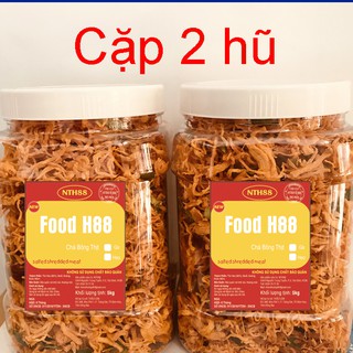 Cặp đôi 2 hũ 1 Kg khô gà lá chanh