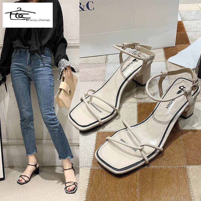 Giày Cao Gót Đế Dày Thanh Lịch Hợp Thời Trang Hè Cho Nữ