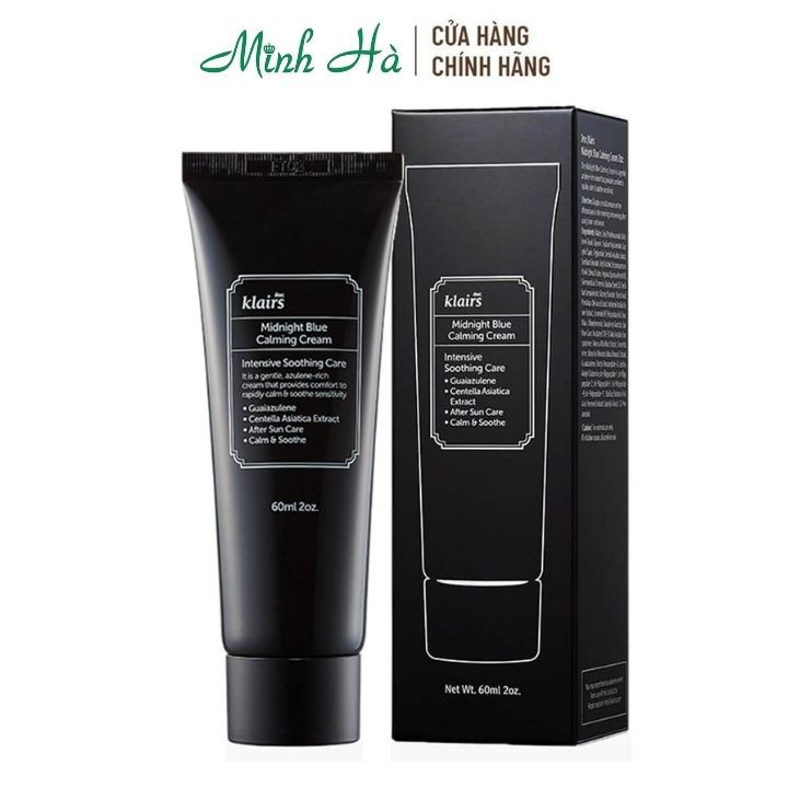 Kem dưỡng Klairs Midnight Blue Calming Cream 60ml làm dịu da , phù hợp với da nhạy cảm