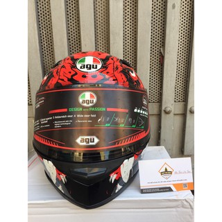 FS50K- (BẢO HÀNH 1 năm) Mũ Bảo Hiểm agu~ FULLFACE TEM MONSTER ĐỎ NHƯ MÁU