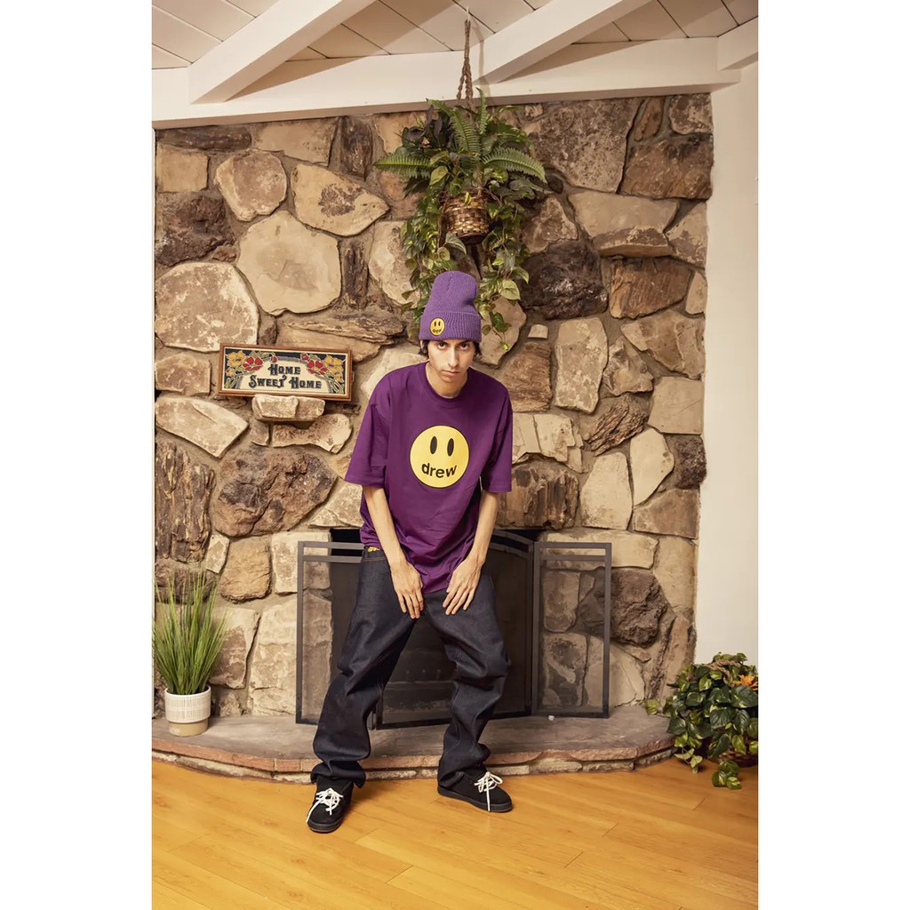 Áo thun Drew House Justin Bieber SS20 cao cấp, Áo Drew House Mascot, Tee Drew mặt cười unisex nam nữ mùa hè