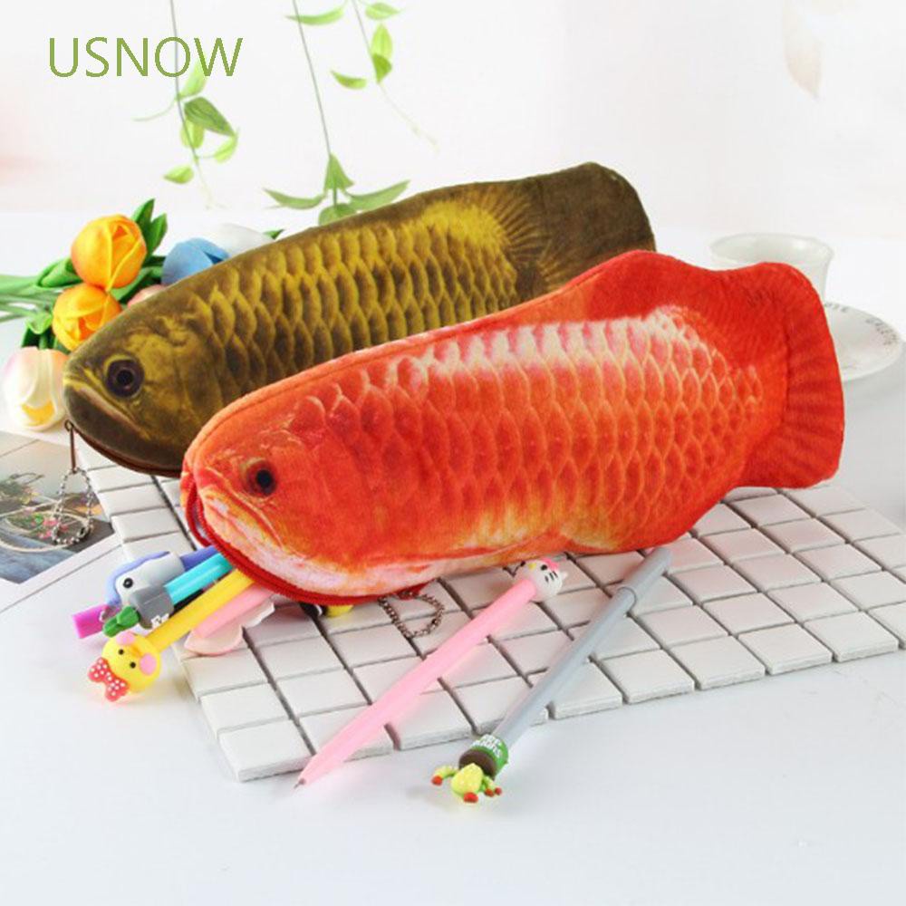 Túi Đựng Bút Hình Cá Nhồi Bông 3d Nhiều Màu Dễ Thương Sáng Tạo
