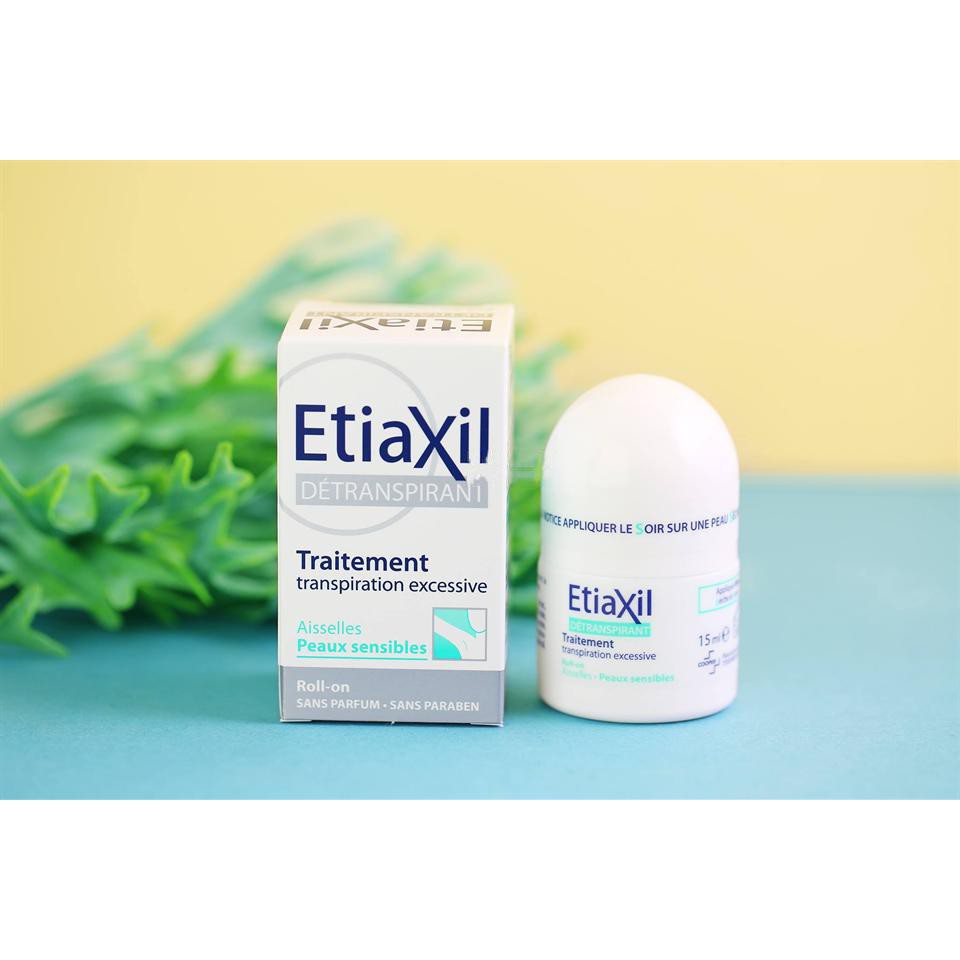 Combo Lăn khử mùi hàng ngày Etiaxil 50ml và Lăn khử mùi cho da nhạy cảm Etiaxil (màu Xanh) 15ml