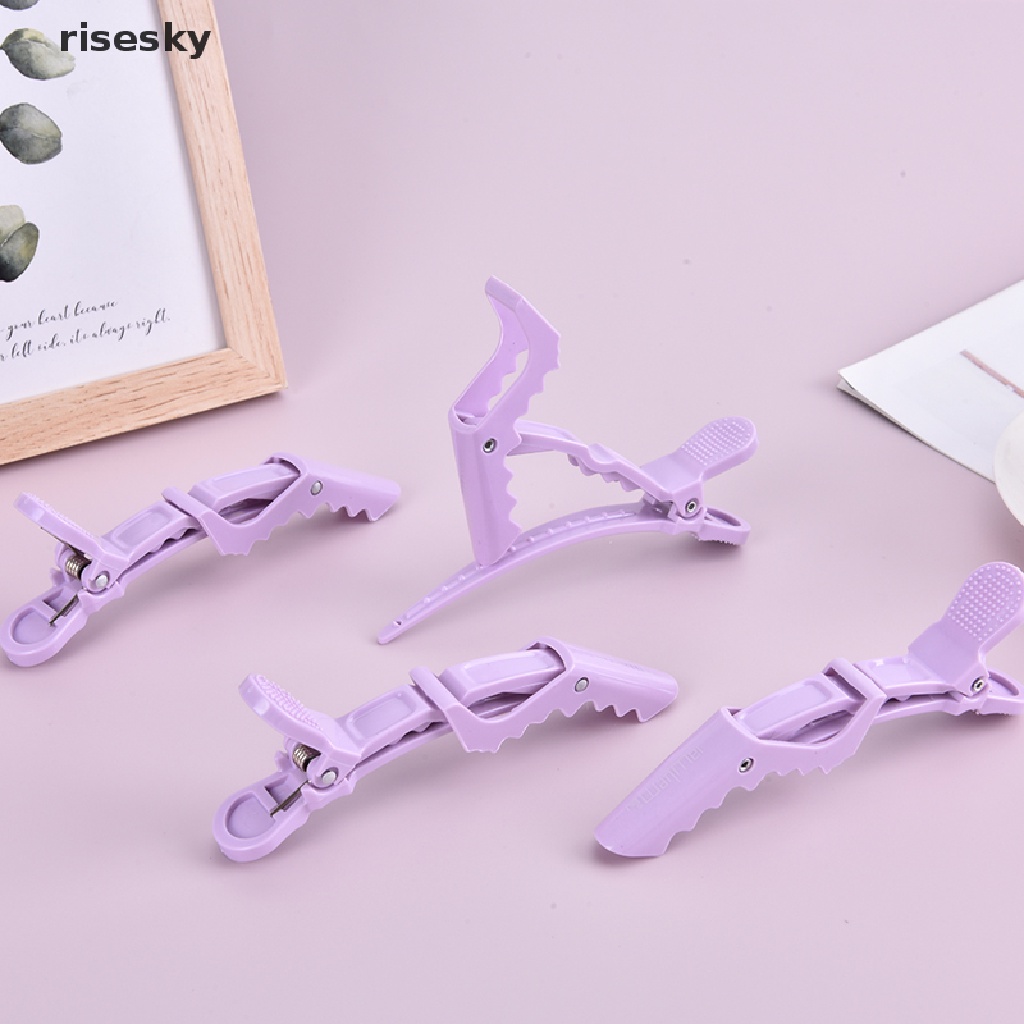 Set 6 Kẹp Tóc Cá Sấu Bằng Nhựa Màu Sắc Kẹo Ngọt ♨Trên đó