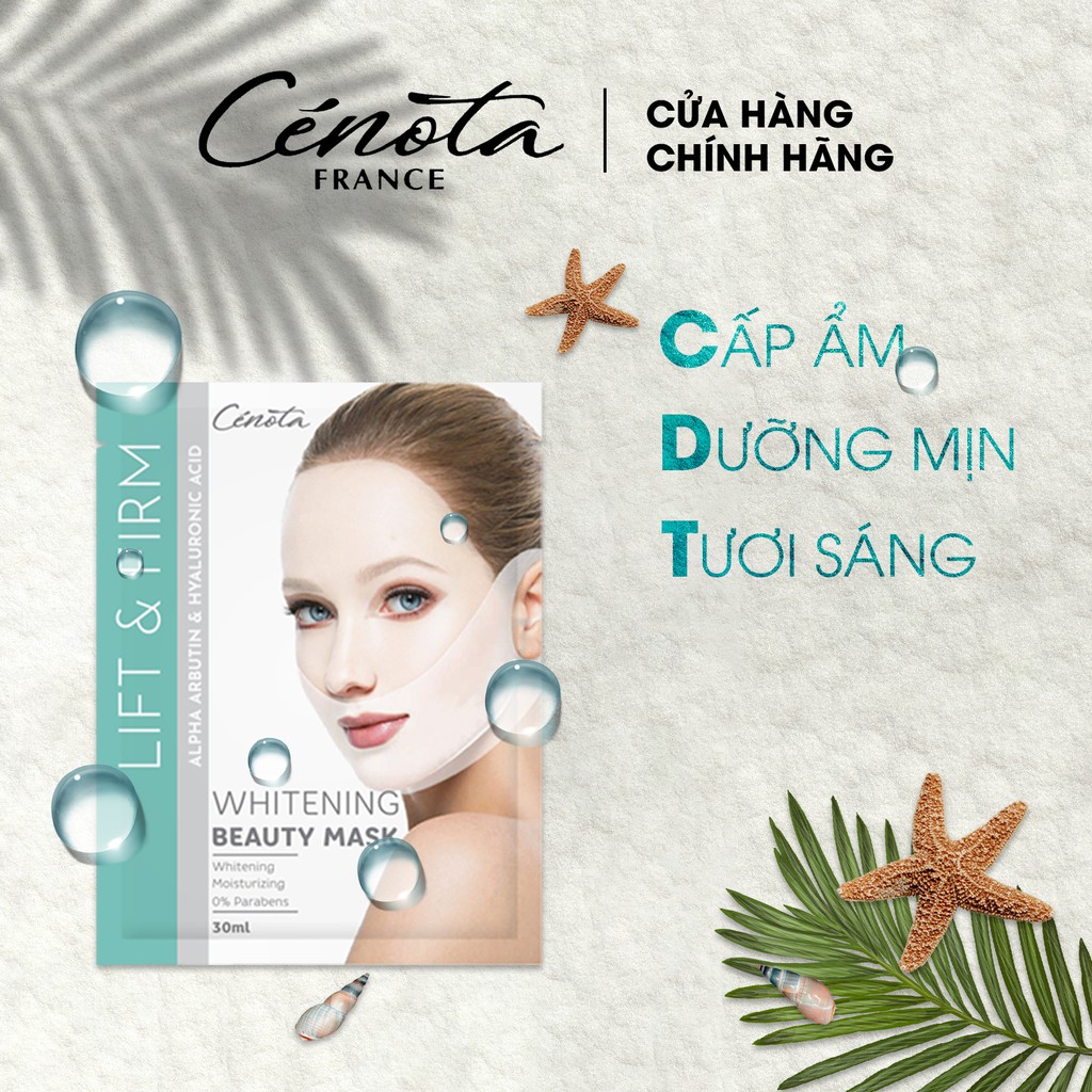 Miếng mặt nạ nâng cơ dưỡng trắng Cénota Whitening Beauty Mask 30ml