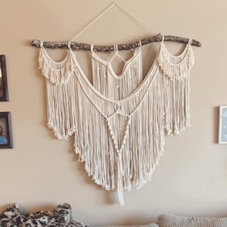 Mành treo tường Macrame vintage 2 lớp đủ size