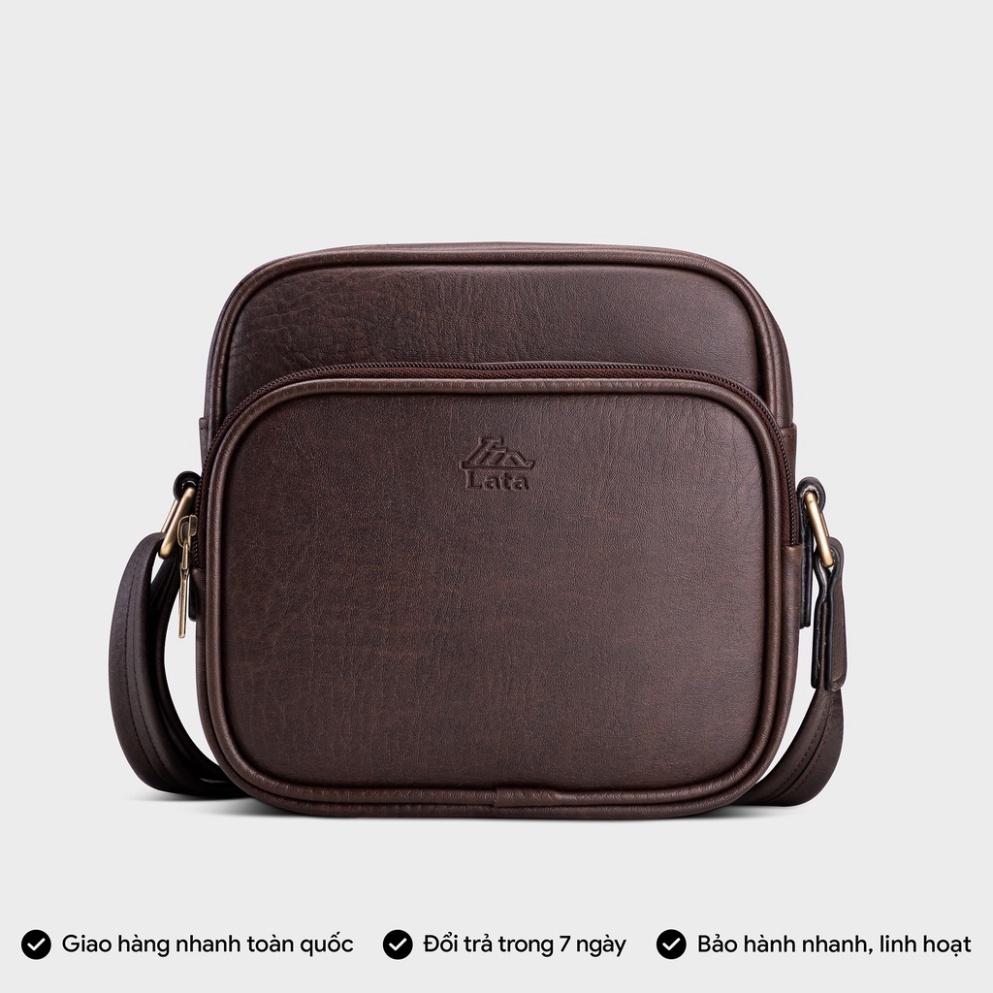 Túi đeo chéo nam ngăn đôi dáng ngang lịch lãm LATA TN20 - Bảo hành trọn đời