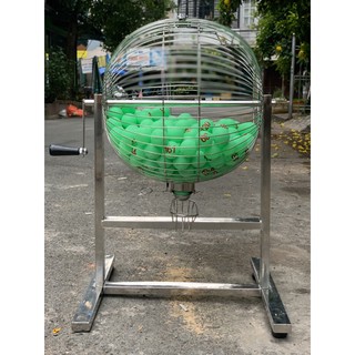 Lồng cầu quay số inox may mắn trúng thưởng 40cm