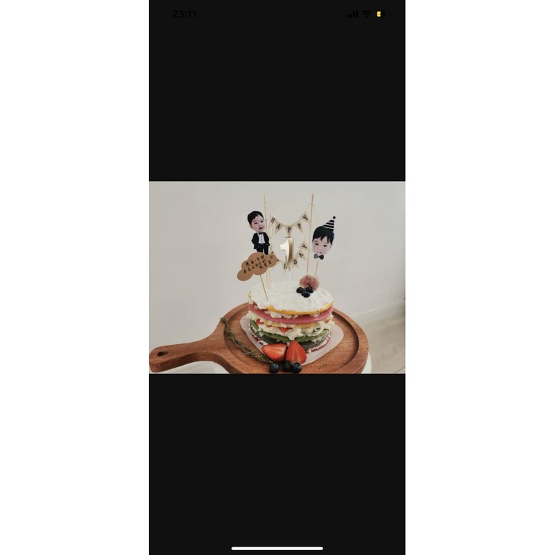 Tag Cắm Bánh Kem Ghép Mặt Bé Siêu Đáng Yêu