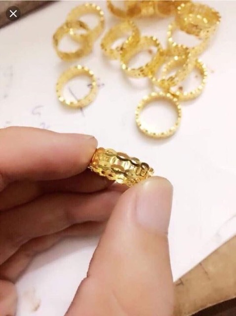 Nhẫn kim tiền mạ vàng 18k