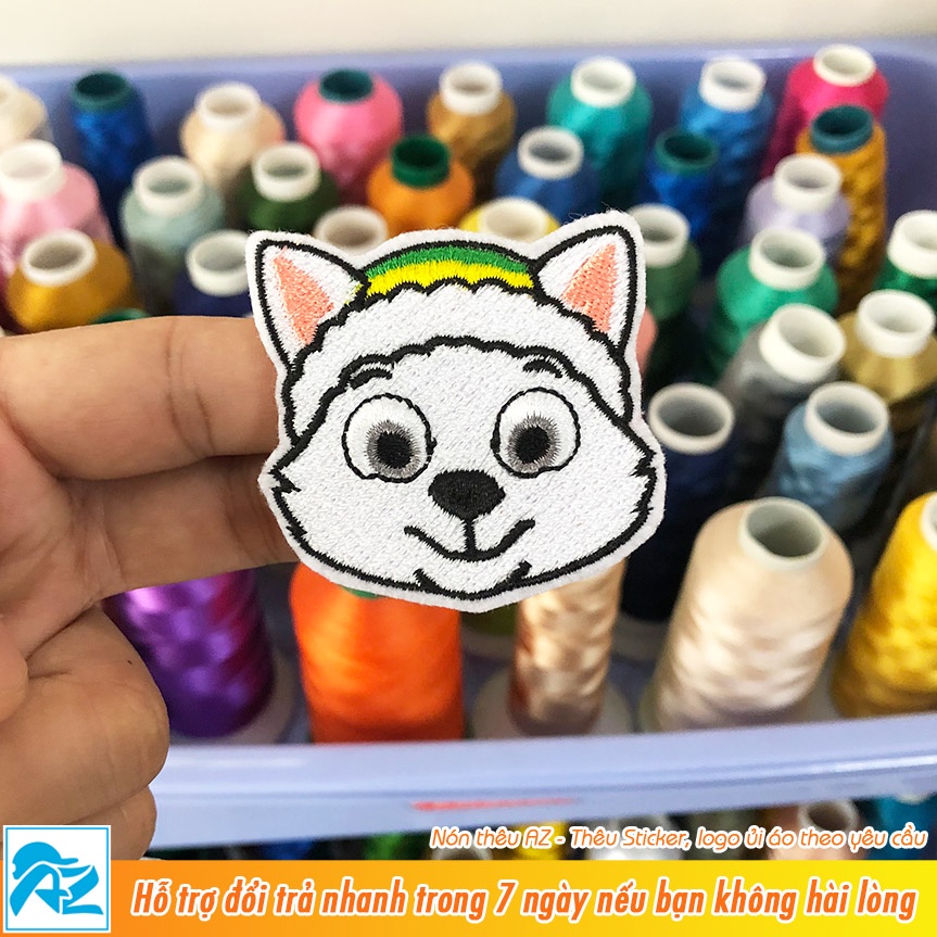 Patch vải thêu hình logo chó cứu hộ paw patrol - Sticker ủi vá quần áo S202