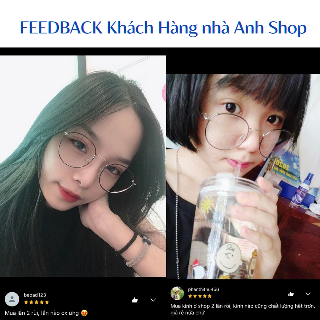 Kính tròn thời trang nam nữ chất liệu kim loại 30017