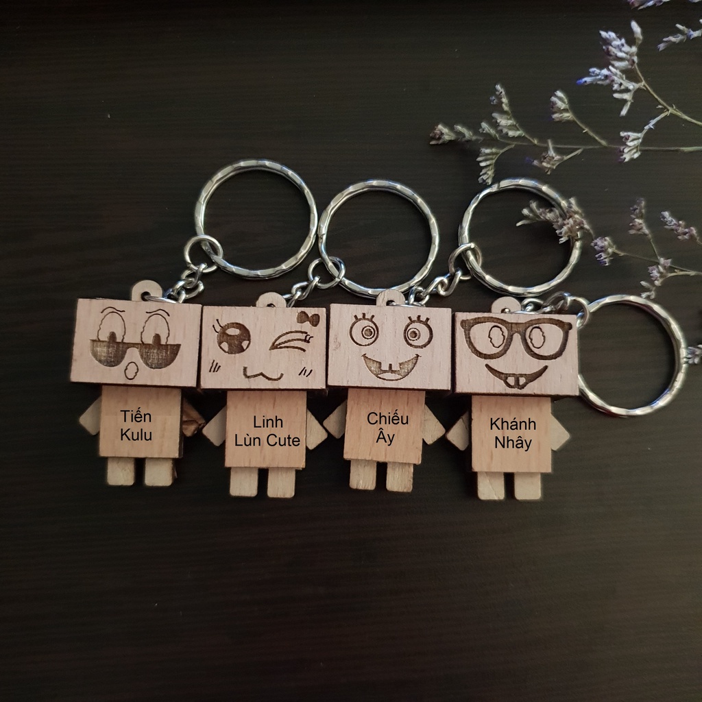 Móc Khóa Chipi Khắc Chữ Theo Yêu Cầu - Quà Tặng Cực Cute