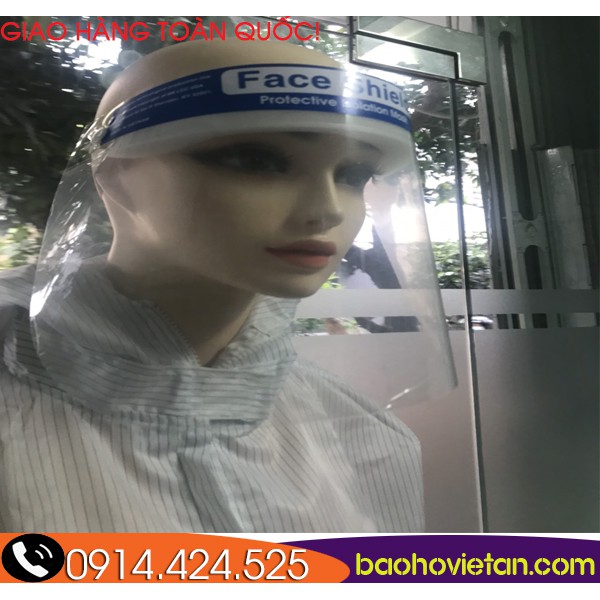 Tấm Kính Face Shield Chắn Giọt bắn che kín mặt hình thật 100%