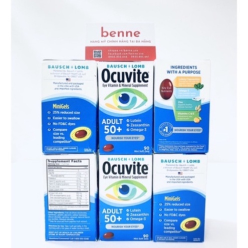 Viên uống bổ mắt Ocuvite 50+ của Mỹ